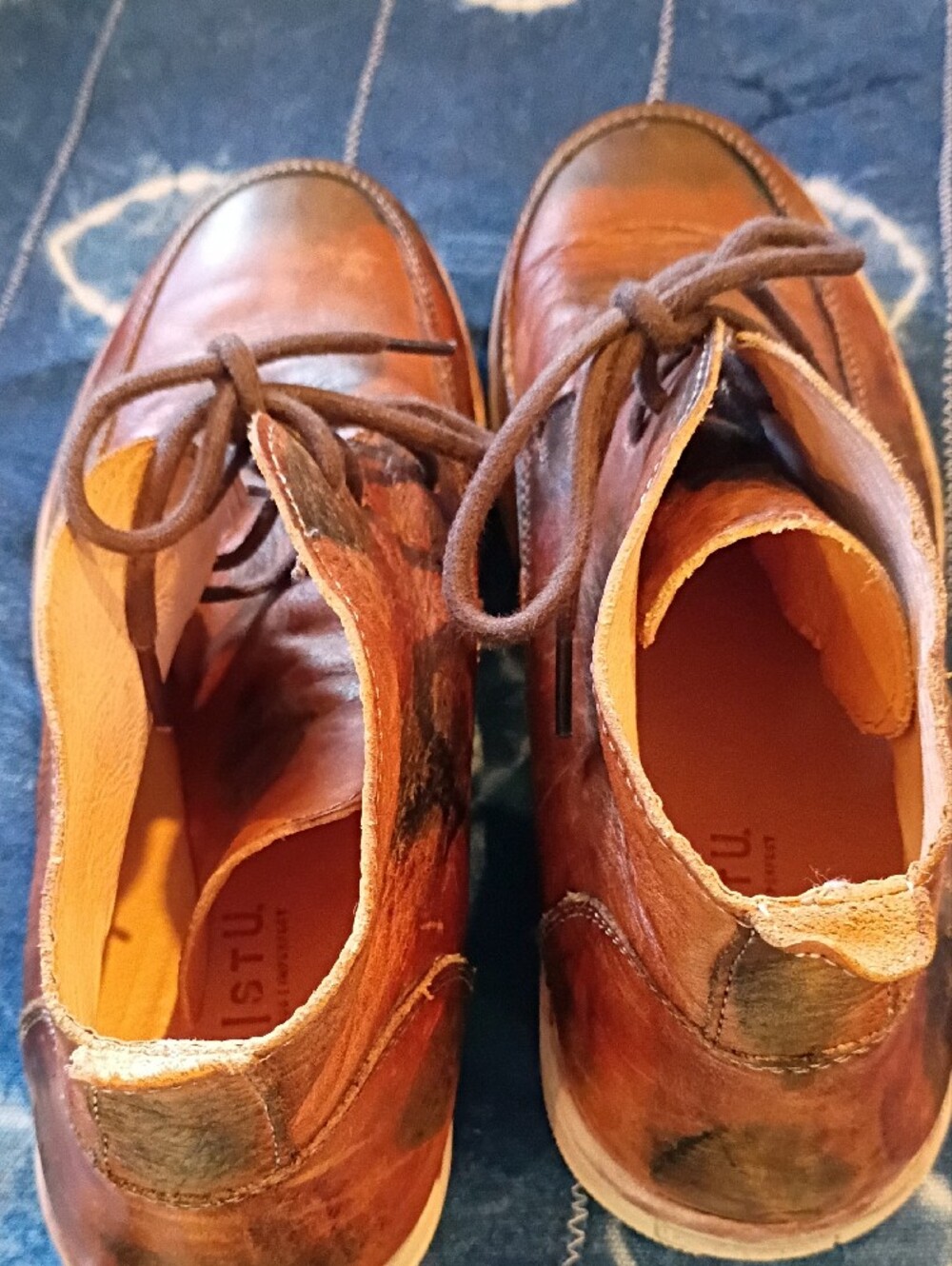 BED|STU Men's Cognac Leather Lace-Up Boots - Picture 9 of 15